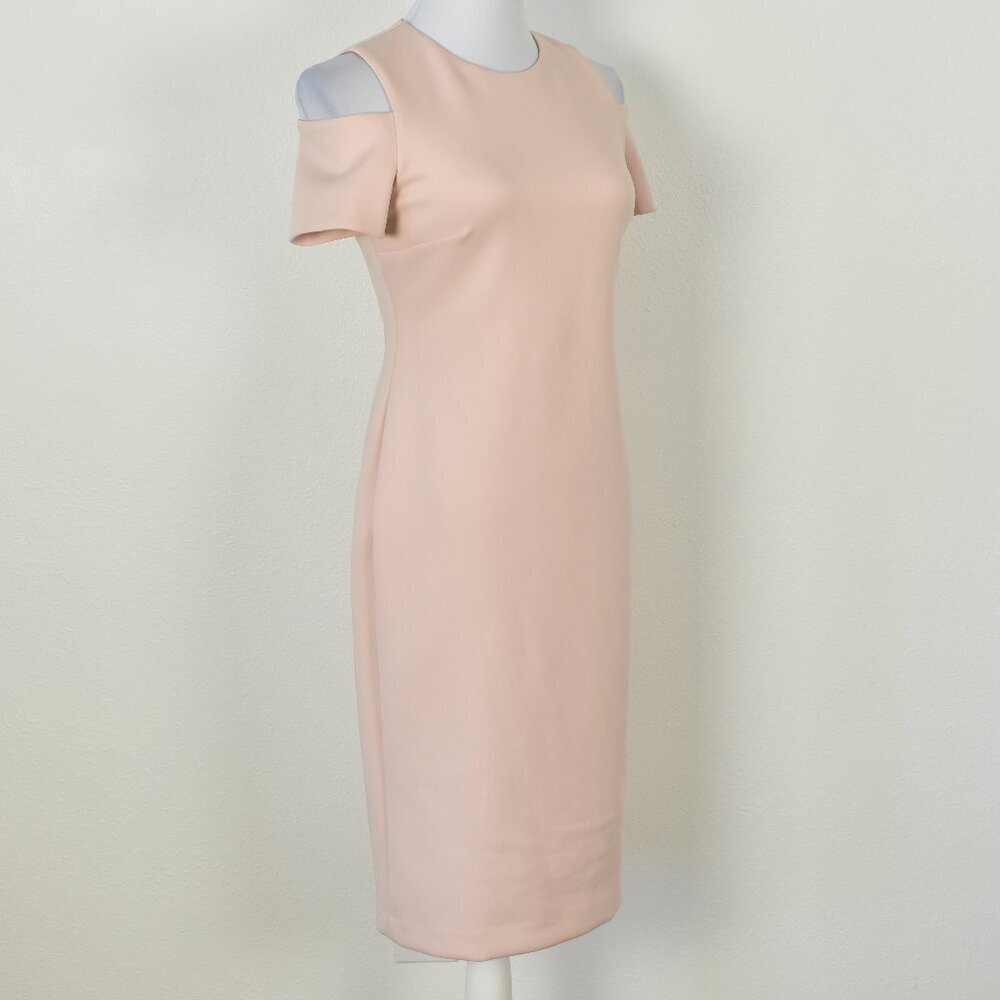 Calvin Klein Cold Shoulder Scuba Sheath Dress - 4 - Picture 4 of 9